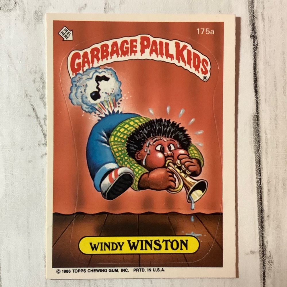 Topps Garbage Pail Kids 1986 Windy Winston 175a